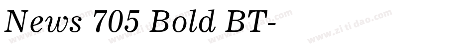 News 705 Bold BT字体转换